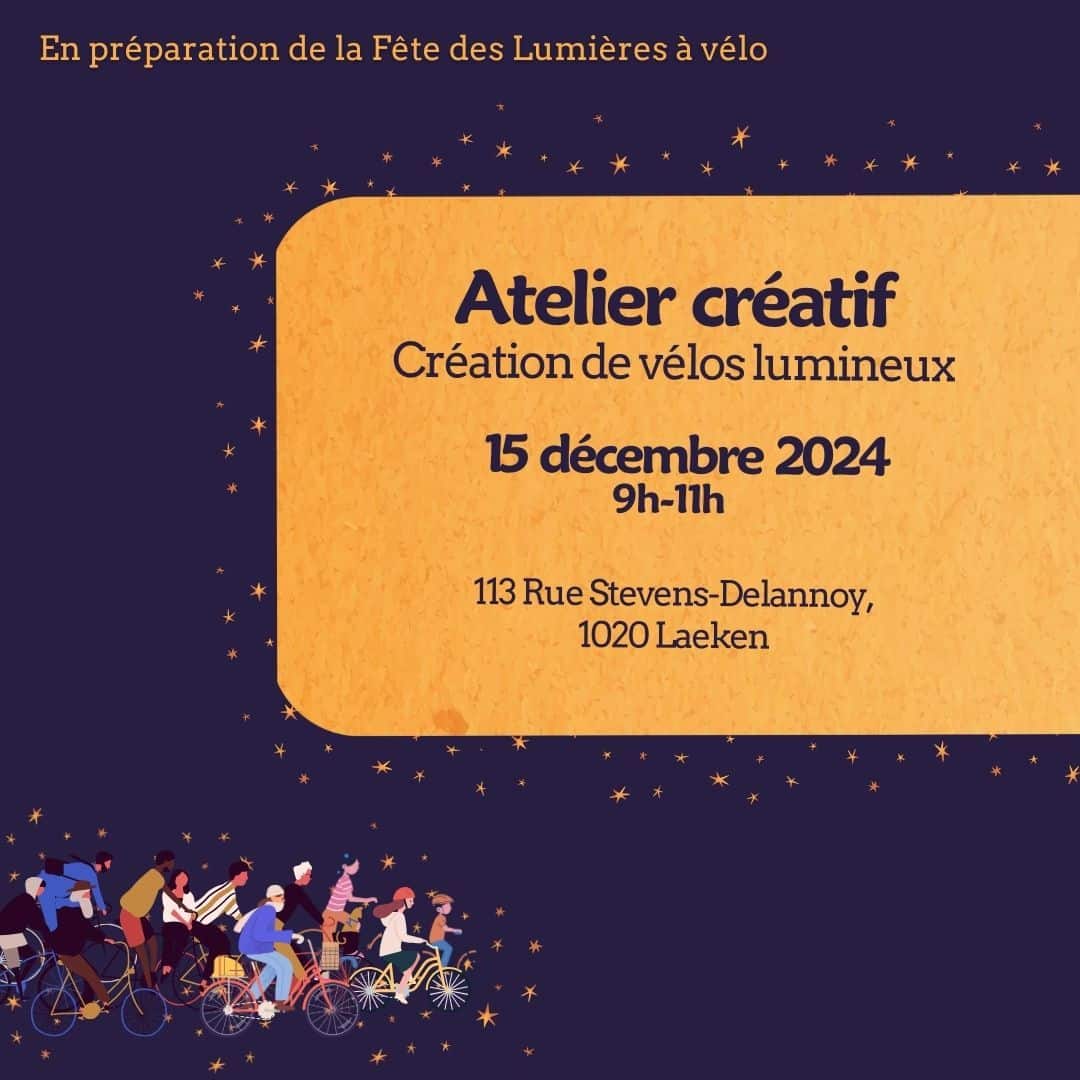 Atelier créatif : en préparation de la Fête des Lumières à vélo